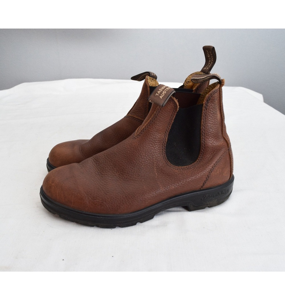 Blundstone 500 Chelsea Boots US 8 Brown Leather Pull On Women Shoes READ